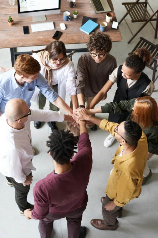 group of people supporting each other representing the power of community in healing