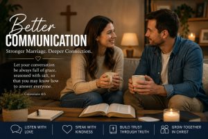 Christian couple building trust through healthy marriage communication.