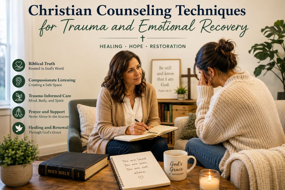 Christian counseling and trauma recovery through faith and emotional healing.